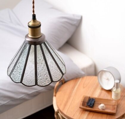 【2点セット】ライト 照明器具 天井 ペンダントライト リビング キッチン 北欧 LED対応 ステンドグラスライト