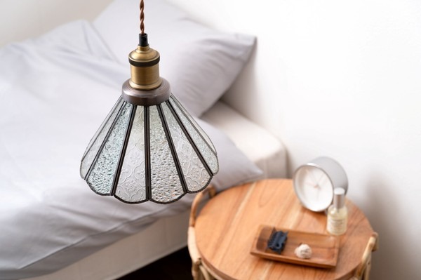 【2点セット】ライト 照明器具 天井 ペンダントライト リビング キッチン 北欧 LED対応 ステンドグラスライト