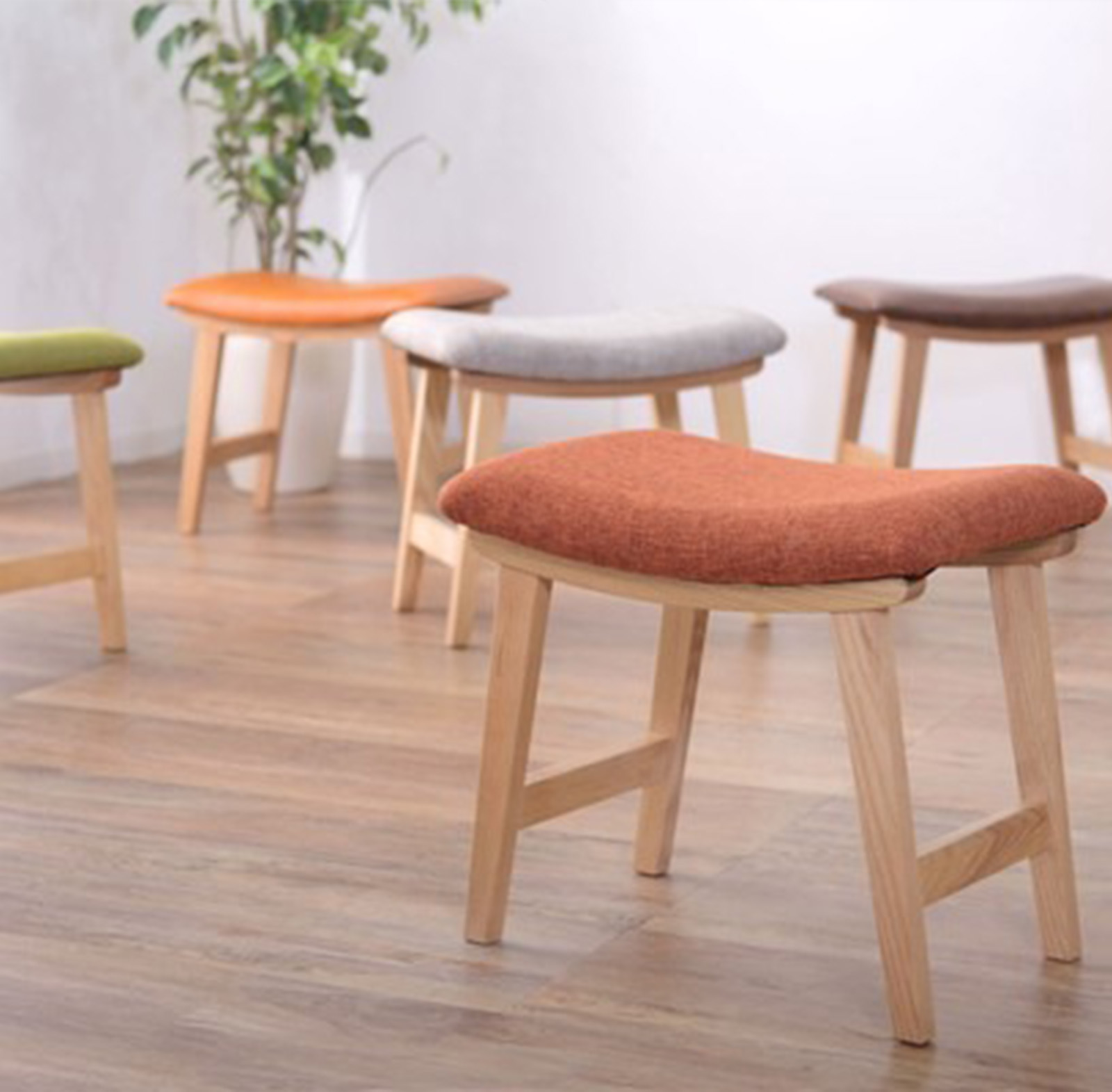 【2点セット】スツール チェア チェアー 木製スツール クッション 北欧 トロペスツール