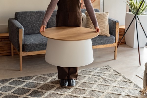 ラウンドテーブル テーブル ローテーブル サイドテーブル 木製天板 軽量 韓国インテリア - 画像 (20)