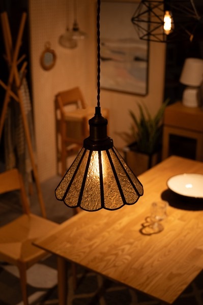 【2点セット】ライト 照明器具 天井 ペンダントライト リビング キッチン 北欧 LED対応 ステンドグラスライト - 画像 (22)