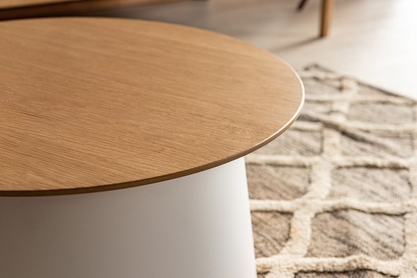 ラウンドテーブル テーブル ローテーブル サイドテーブル 木製天板 軽量 韓国インテリア - 画像 (21)