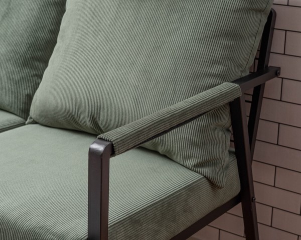 ソファ ソファー 3人掛け 2人掛け リビングソファ スチール コーデュロイ 肘掛け アーム デザインソファ - 画像 (22)