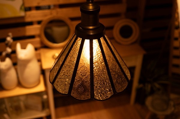 【2点セット】ライト 照明器具 天井 ペンダントライト リビング キッチン 北欧 LED対応 ステンドグラスライト - 画像 (23)