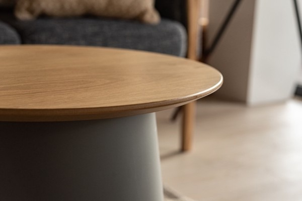 ラウンドテーブル テーブル ローテーブル サイドテーブル 木製天板 軽量 韓国インテリア - 画像 (22)