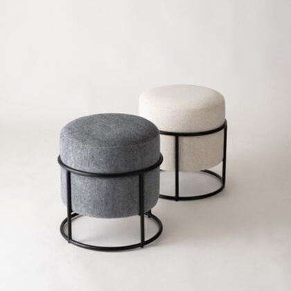 スツール チェア チェアー 韓国インテリア 円型 直径45cm 丸 スチール スタッキング オットマン モダン