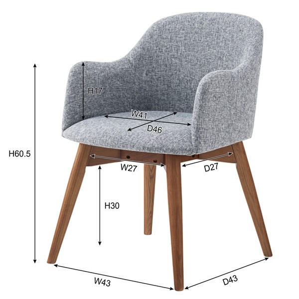 カラメリ ダイニングシリーズ ダイニングチェア 木製 天然木 シンプル - 画像 (9)