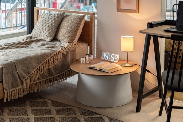 ラウンドテーブル テーブル ローテーブル サイドテーブル 木製天板 軽量 韓国インテリア