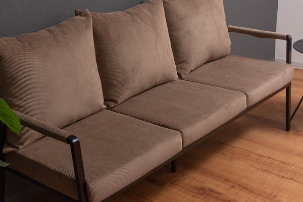 ソファ ソファー 3人掛け 2人掛け リビングソファ スチール コーデュロイ 肘掛け アーム デザインソファ - 画像 (24)