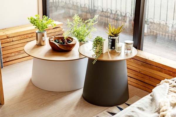 ラウンドテーブル テーブル ローテーブル サイドテーブル 木製天板 軽量 韓国インテリア - 画像 (25)