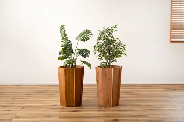 【2点セット】プランター ウッドプランター プランターカバー 木製 観葉植物 造花 植物 インテリア おしゃれ - 画像 (31)