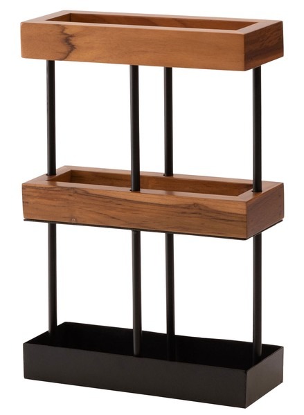 【4点セット】傘立て 傘たて 天然木 アンブレララック アンブレラスタンド スリムかさたて コーナー ビンテージ - 画像 (3)