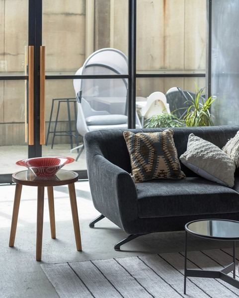 【2点セット】サイドテーブル ガラステーブル ソファーサイド ベッドサイドテーブル ラック 本棚 ラウンドガラステーブル - 画像 (5)