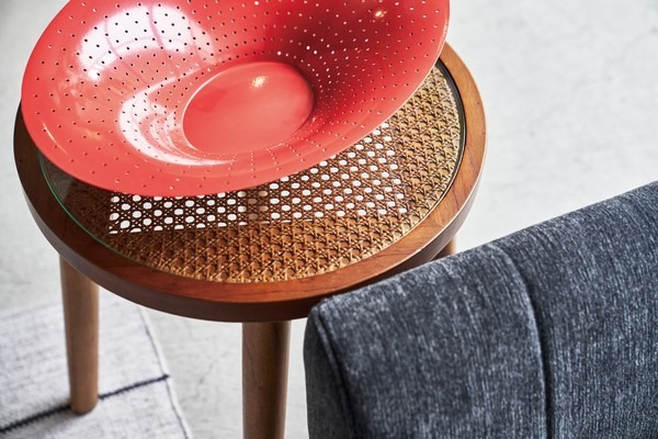 【2点セット】サイドテーブル ガラステーブル ソファーサイド ベッドサイドテーブル ラック 本棚 ラウンドガラステーブル - 画像 (6)