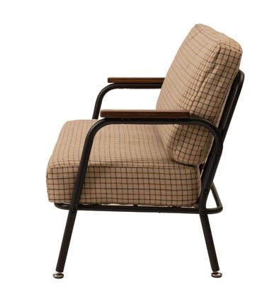 ソファ ソファー 1人掛け 2人掛け おしゃれ 木肘 アーム付き 肘付き コンパクト チェック柄 - 画像 (11)