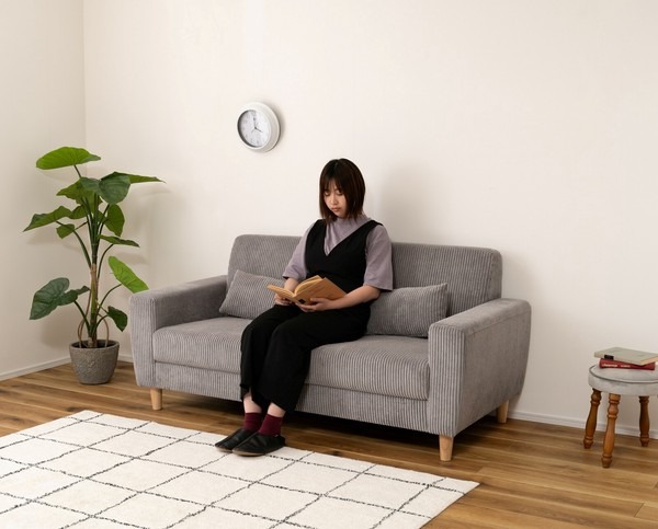 ソファ ソファー リビングソファ 3人掛け 肘掛け付き コーデュロイ デザインソファ - 画像 (11)