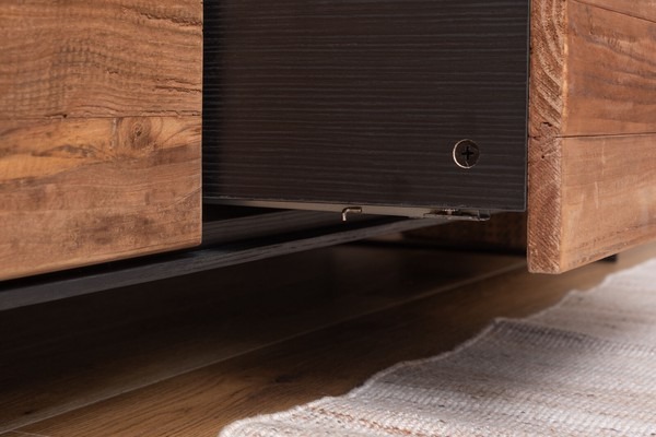 幅145cm テレビ台 ローボード リビングボード 天然木 パイン古材 アンティーク - 画像 (14)