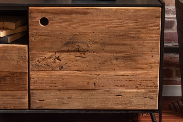幅145cm テレビ台 ローボード リビングボード 天然木 パイン古材 アンティーク - 画像 (16)