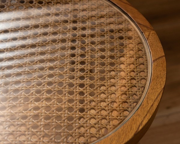 【2点セット】サイドテーブル ガラステーブル ソファーサイド ベッドサイドテーブル ラック 本棚 ラウンドガラステーブル - 画像 (18)