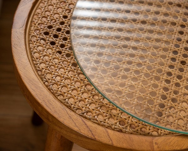 【2点セット】サイドテーブル ガラステーブル ソファーサイド ベッドサイドテーブル ラック 本棚 ラウンドガラステーブル - 画像 (19)