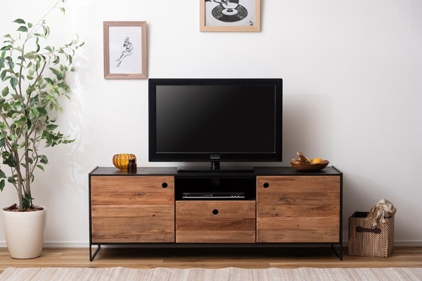 幅145cm テレビ台 ローボード リビングボード 天然木 パイン古材 アンティーク - 画像 (20)