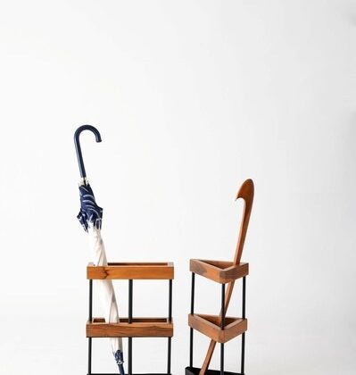 【4点セット】傘立て 傘たて 天然木 アンブレララック アンブレラスタンド スリムかさたて コーナー ビンテージ