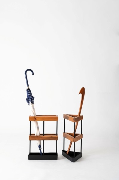 【4点セット】傘立て 傘たて 天然木 アンブレララック アンブレラスタンド スリムかさたて コーナー ビンテージ